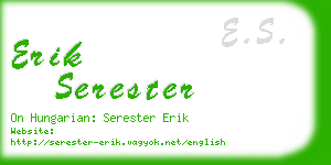 erik serester business card